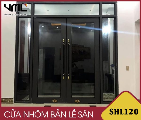 Cửa nhôm bản lề sàn